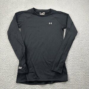 Under Armour Base 2.0 Cold Gear Long Sleeve Crew Neck Shirt Sz XS Fitted Black